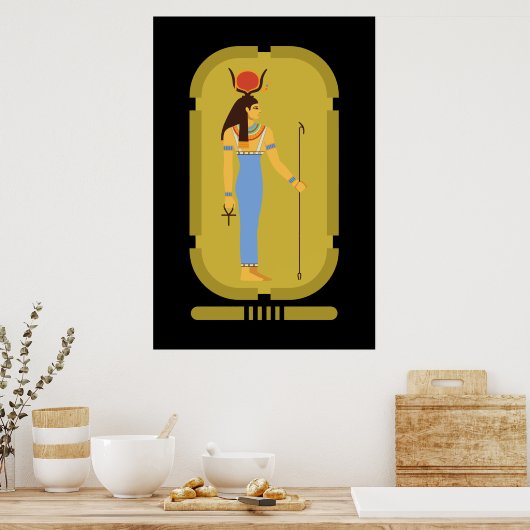 Hathor Egyptische oude godin Poster (Keuken)