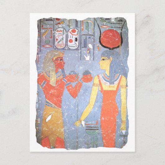Hathor en Horemheb Briefkaart (Voorkant)