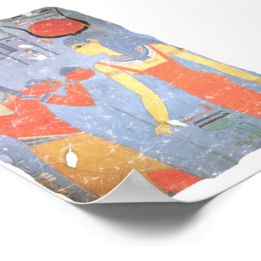 Hathor en Horemheb Poster (Hoek)