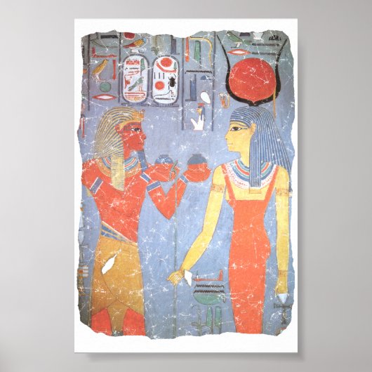 Hathor en Horemheb Poster (Voorkant)