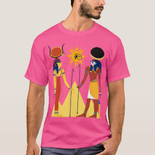 Hathor en Horus Egyptische hipster hiphop Egypte T-shirt