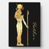 Hathor Gold & Black Egyptian Pagan Spirit Altar Fotoplaat (voorkant)