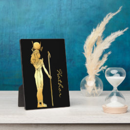 Hathor Gold & Black Egyptian Pagan Spirit Altar Fotoplaat