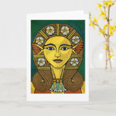 Hathor-Wenskaart Kaart (Gele Bloem)