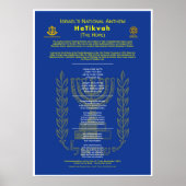 HaTikvah-Israëls-volkslied Poster (Voorkant)