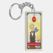 Hatoful Advent calendar 19: Kenzaburou Urushihara Sleutelhanger (Voorkant Links)