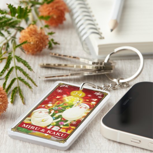 Hatoful Advent calendar 24: Miru and Kaku Sleutelhanger (Voorkant Rechts)