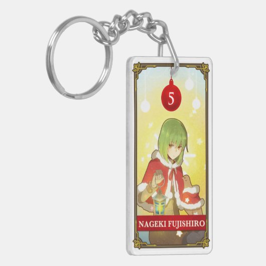 Hatoful Advent calendar 5: Nageki Fujishiro Sleutelhanger (Voorkant Links)