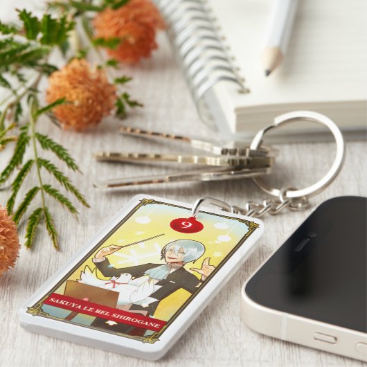 Hatoful Advent calendar 9: Sakuya Le Bel Shirogane Sleutelhanger (Voorkant Rechts)