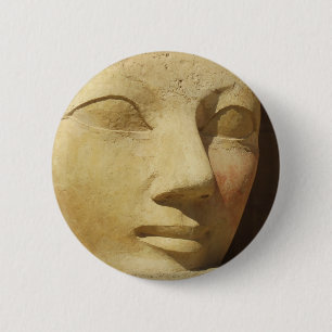Hatshepsut standbeeld, farao Hatshepsut of Egypt Ronde Button 5,7 Cm