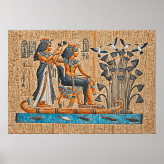 Hatshepsut Tempel, faraonische boten Poster