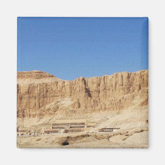 Hatshepsut Tempel panoramische foto Magneet (Voorkant)