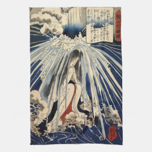 Hatsuhana Doing Penance van Utagawa Kuniyoshi Theedoek