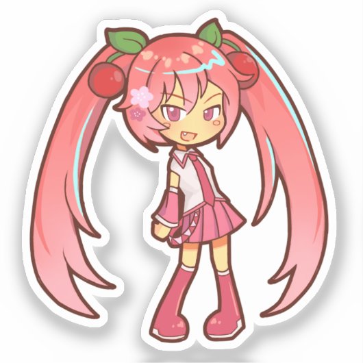 Hatsune Miku Sakura Kira Kira Pop Princess Sticker (Voorkant)