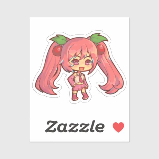 Hatsune Miku Sakura Ver. Chibi Sticker (Vel)
