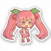 Hatsune Miku Sakura Ver. Chibi Sticker (Voorkant)
