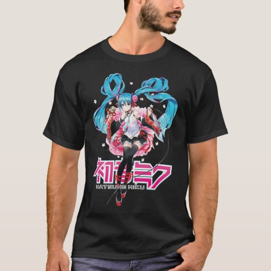 Hatsune Miku - Sakura With Logo T-shirt (Voorkant)