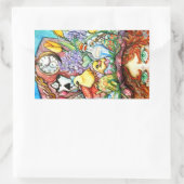 Hatter en zijn Spring Pet Design Rechthoekige Sticker (Tas)