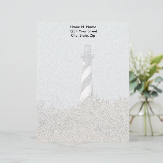 Hatteras Lighthouse Letterhead Stationery Briefhoofd (Staand voorkant)