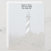Hatteras Lighthouse Letterhead Stationery Briefhoofd (Voorkant / Achterkant)
