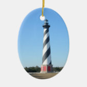 Hatteras Lighthouse OBX NC kerstversiering Keramisch Ornament (Voorkant)