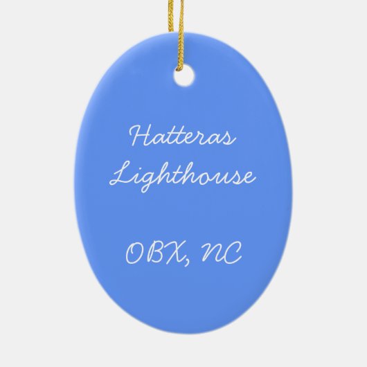 Hatteras Lighthouse OBX NC kerstversiering Keramisch Ornament (Achterkant)