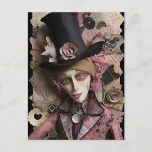Hatters Gone Mad Mixed Media Collage Briefkaart