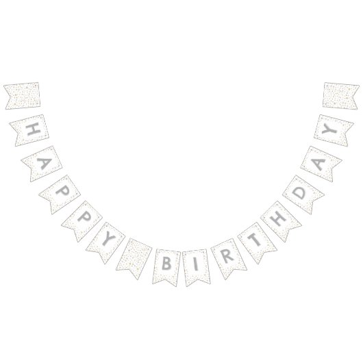 Hattie Confetti Waterverf Stippen Bunting Flag Vlaggetjes (Alle)