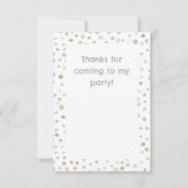 Hattie Confetti Waterverf Stippen Dank u kaart (Achterkant)