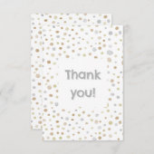 Hattie Confetti Waterverf Stippen Dank u kaart (Voorkant / Achterkant)