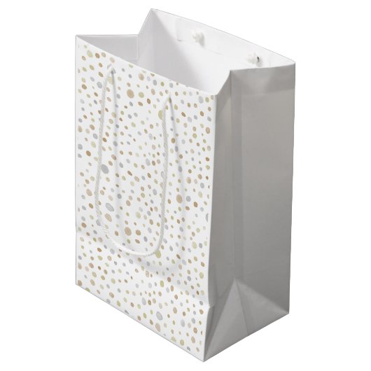 Hattie Confetti Waterverf Stippen Gift Bag Medium Cadeauzakje (Voorkant Gekanteld)