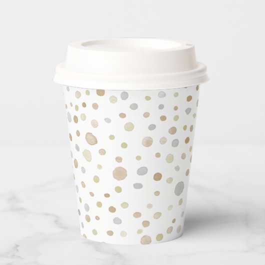 Hattie Confetti Waterverf Stippen Paper Cup Papieren Bekers (Voorkant)
