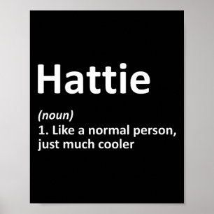 Hattie Definitie Gepersonaliseerde Naam Grappige V Poster