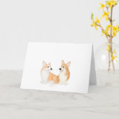 Hattie en Leah Pembroke Welsh corgis blanco kaart (Gele Bloem)