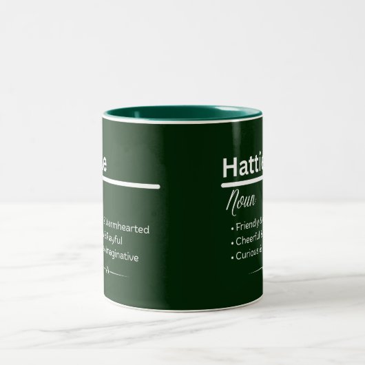 Hattie Personalized Name Coffee Mug Tweekleurige Koffiemok (Center)