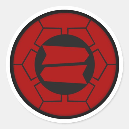 Hattori Clan Kamon Ronde Sticker (Voorkant)