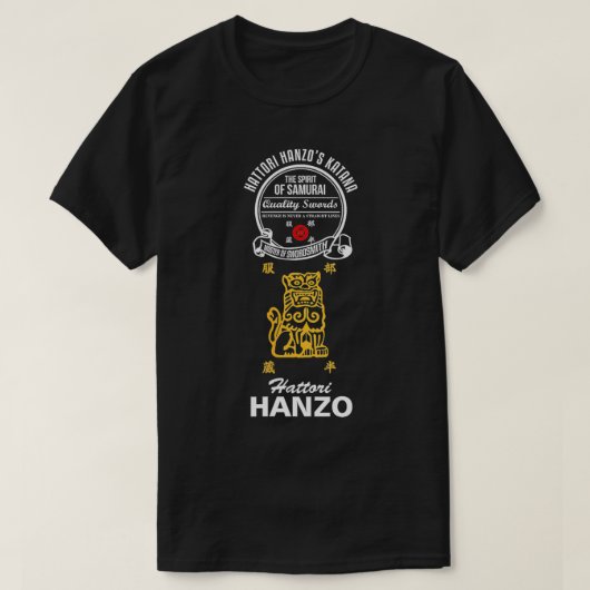 Hattori Hanzo Samurai Ninja Katana Maker Japans T-shirt (Design voorkant)