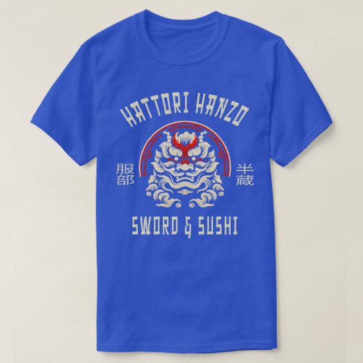 Hattori Hanzo Zwaard en Sushi 2 T-shirt (Design voorkant)