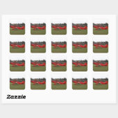 Hatz tweedekker vierkante sticker (Vel)