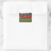 Hatz tweedekker vierkante sticker (Tas)
