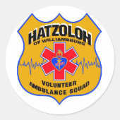 Hatzolah van Williamsburg dokter sticker (Voorkant)