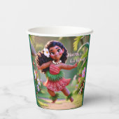 Hauʻoli Hula Princess Papieren Bekers (Achterkant)