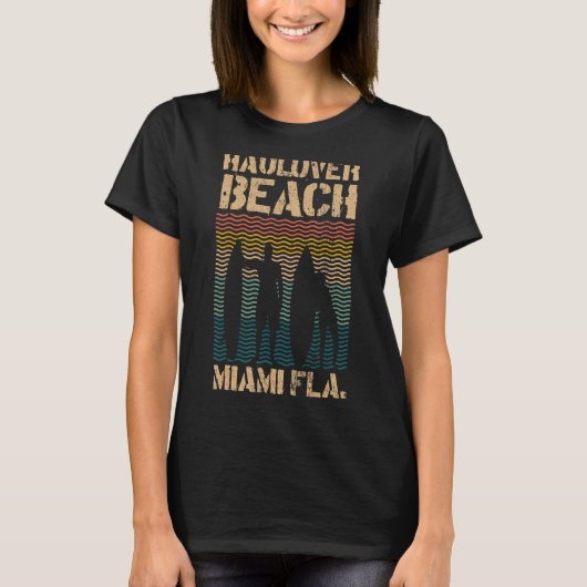 Hau Beach Miami Florida Surf Spot Summer Souvenir T-shirt (Voorkant)