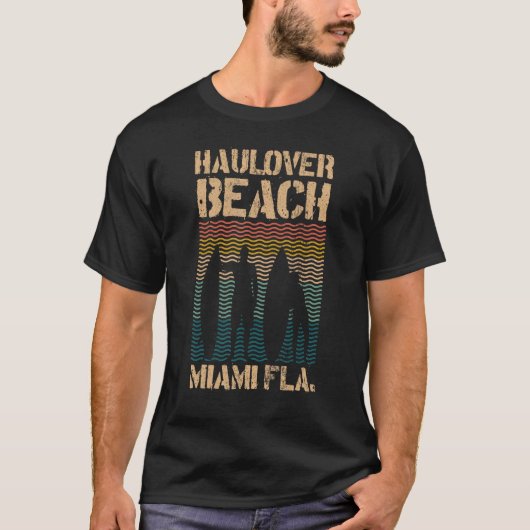 Hau Beach Miami Florida Surf Spot Summer Souvenir T-shirt (Voorkant)