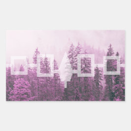 Haudenosaunee Misty Forest Vlag Rechthoekige Sticker