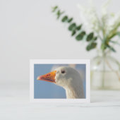 Haughty Goose (grens) Visitekaartje (Staand voorkant)
