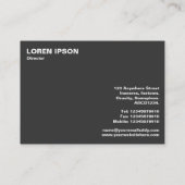 Haughty White Goose Visitekaartje (Achterkant)