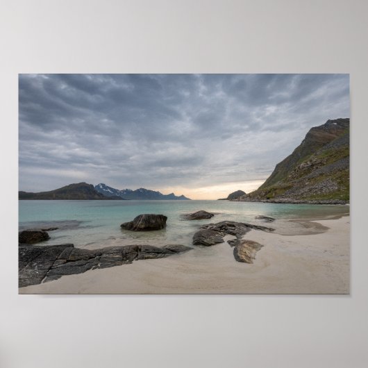 Haukland Beach Lofoten Poster (Voorkant)