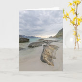 Haukland Lofoten Kaart (Gele Bloem)