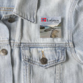 Haukland Souvenir Vierkante Button 5,1 Cm (In situ)